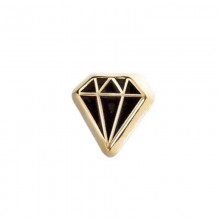 14K Gold Diamond Shape Attachment (For 1.6 Internally Threaded Jewelry)