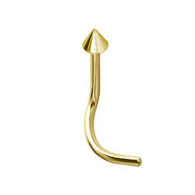 18k Gold Spike Nose Stud Nostril e Cerchi