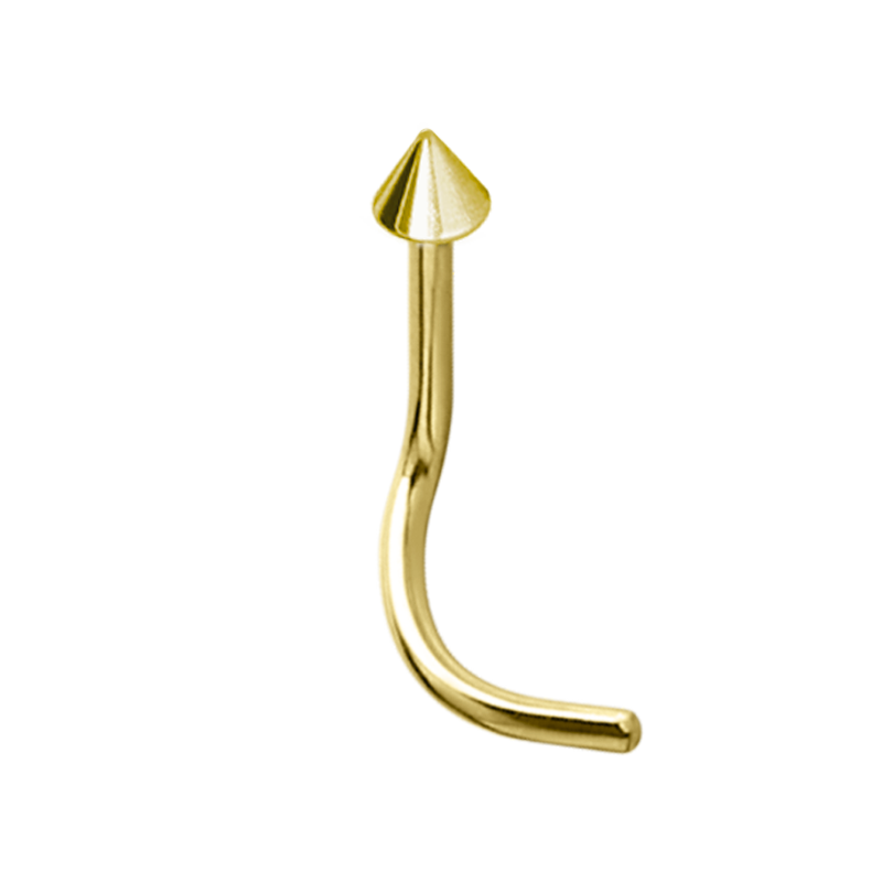 18k Gold Spike Nose Stud Nostril e Cerchi