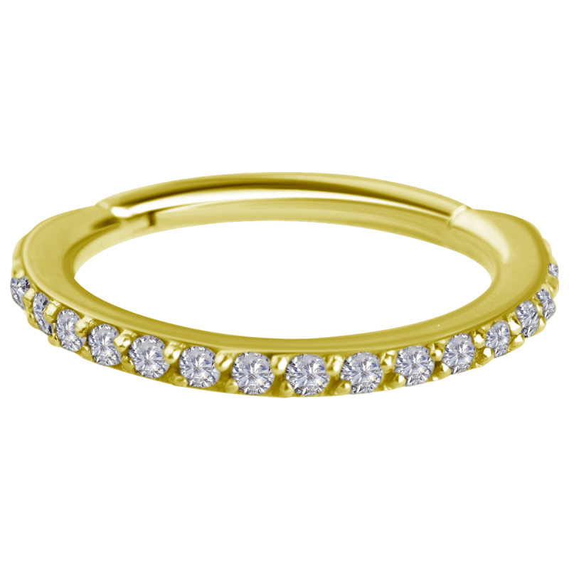 18K Gold Septum Clicker with Swarovski Setto