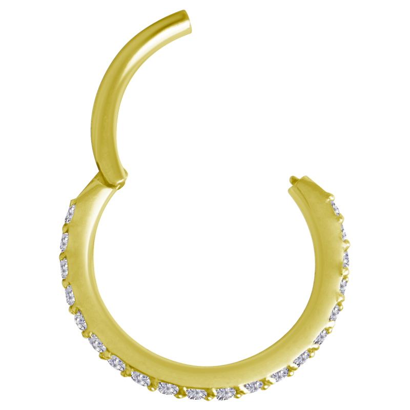 18K Gold Septum Clicker with Swarovski Setto