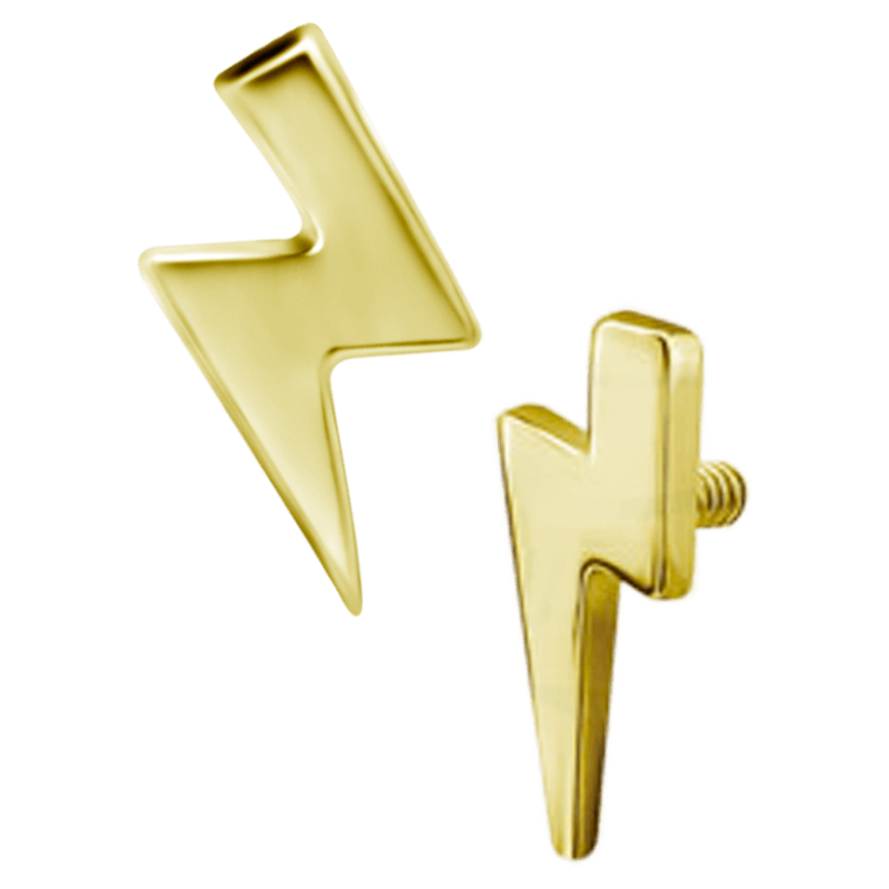 18K Gold Flash Attachment (For 1.2mm Internally Threaded Jewelry) Sfere e Componenti