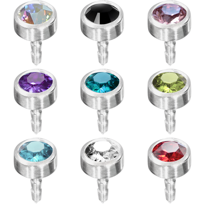 Jewelled Titanium Disk for Bioplast Labret Sfere e Componenti