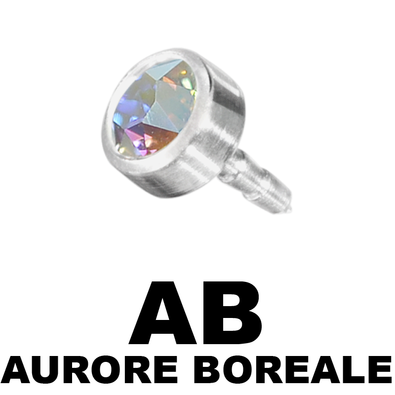 Jewelled Titanium Disk for Bioplast Labret Sfere e Componenti