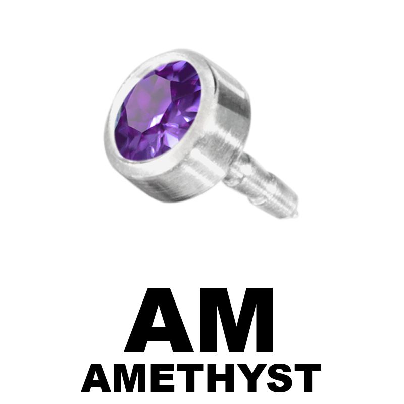 Jewelled Titanium Disk for Bioplast Labret Sfere e Componenti