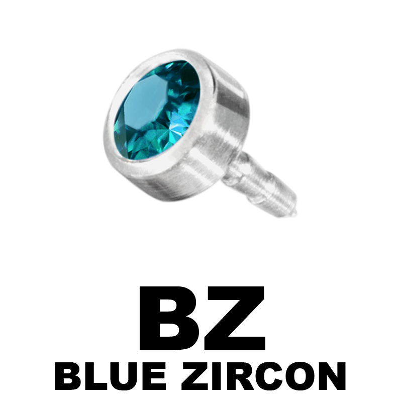 Jewelled Titanium Disk for Bioplast Labret Sfere e Componenti