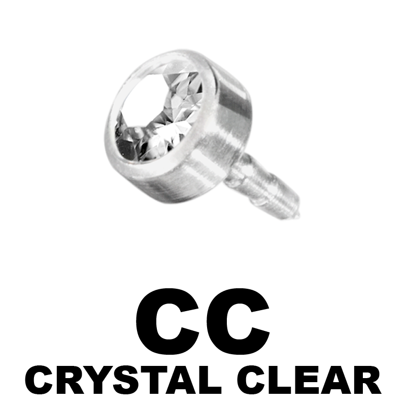 Jewelled Titanium Disk for Bioplast Labret Sfere e Componenti