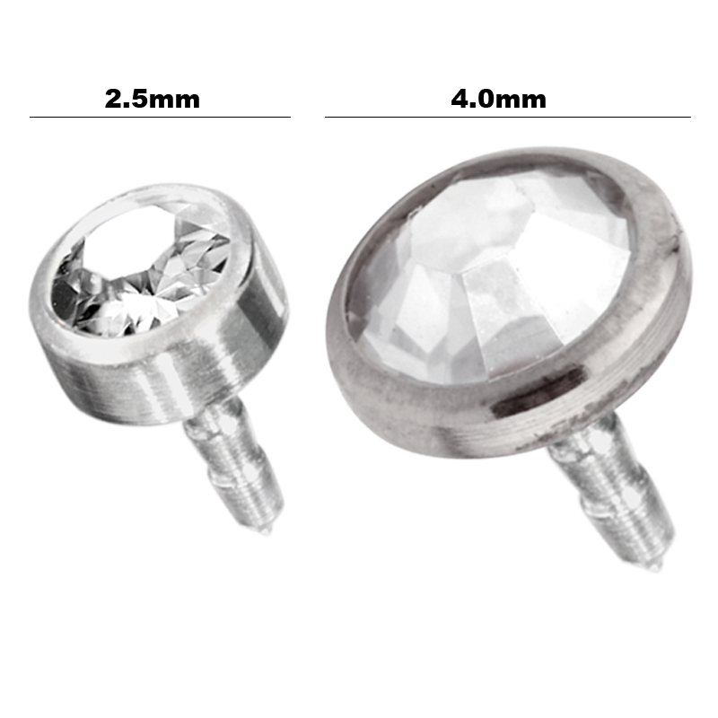 Jewelled Titanium Disk for Bioplast Labret Sfere e Componenti