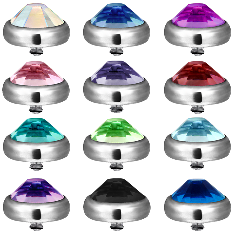 Titanium Jewelled Disk (for 1.6mm Internally Threaded Jewel) Balls & Attachments