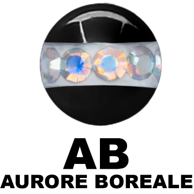 Steel Orbit Crystal Ball with Casting Jewelled Sfere e Componenti