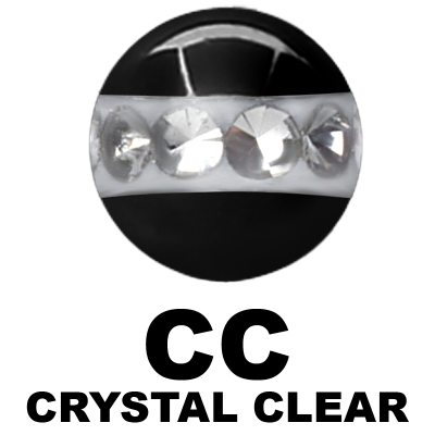 Steel Orbit Crystal Ball with Casting Jewelled Sfere e Componenti