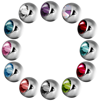 Screw On Jewelled Balls Sfere e Componenti