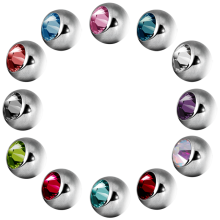 Jewelled Micro Balls with Swarovski Crystal