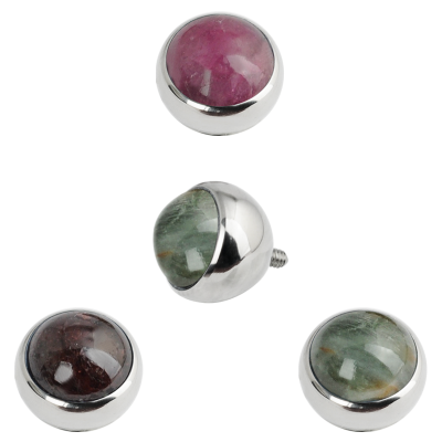Premium Titanium Ball with Natural Tourmaline Stone (for 1.6 Internally Threaded) Sfere e Componenti