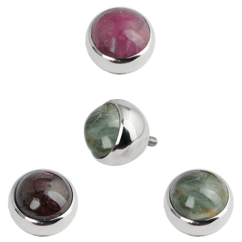Premium Titanium Ball with Natural Tourmaline Stone (for 1.6 Internally Threaded) Sfere e Componenti