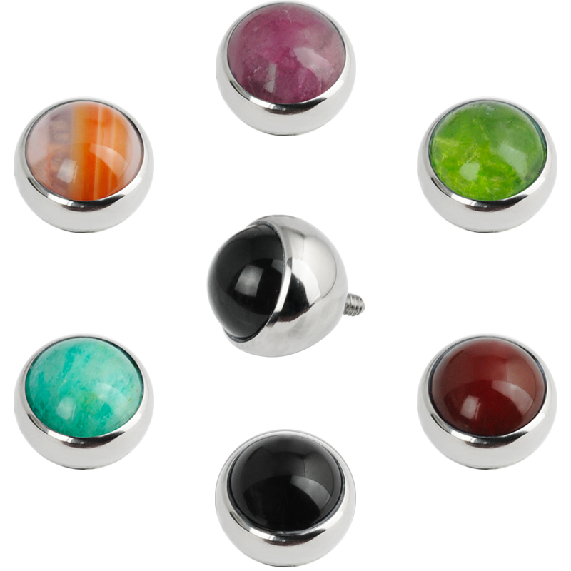Premium Titanium Ball with Natural Stone (for 1.6 Internally Threaded) Sfere e Componenti