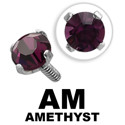 Internally Threaded Steel Attachment Jewelled Sfere e Componenti