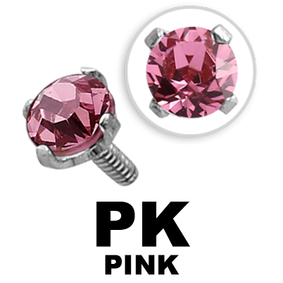 Internally Threaded Steel Attachment Jewelled Sfere e Componenti