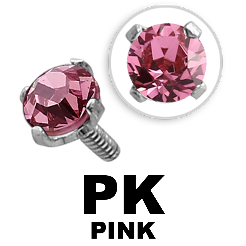 Internally Threaded Steel Attachment Jewelled Sfere e Componenti