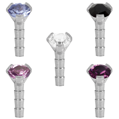 Prong Set 2.0mm Titanium Attachment for Bioplast Labret Sfere e Componenti