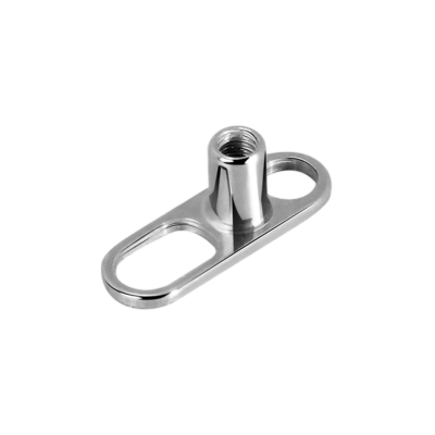 Titanium 2 Holes Dermal Anchor Base (1.2mm Internal Threaded) Microdermal, Skin Diver & Surface Bar