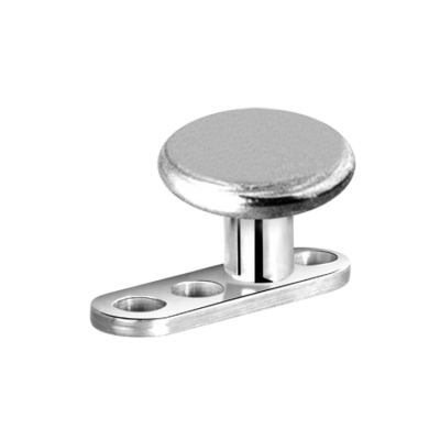 Titanium 3 Hole Dermal Anchor with Disc (1.2mm Internally Threaded) Microdermal, Skin Diver & Surface Bar