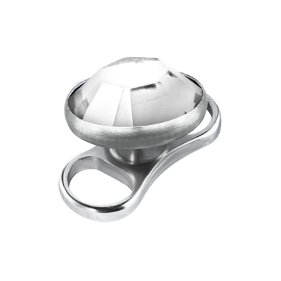 Titanium Two Symetric Holes Dermal Anchor with Jewelled Disc (1.2mm Internal Threaded) Microdermal, Skin Diver & Surface Bar