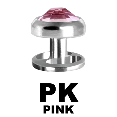 Titanium Microdermal with Removable Jewelled Disc (0.8mm Internally) Microdermal, Skin Diver & Surface Bar