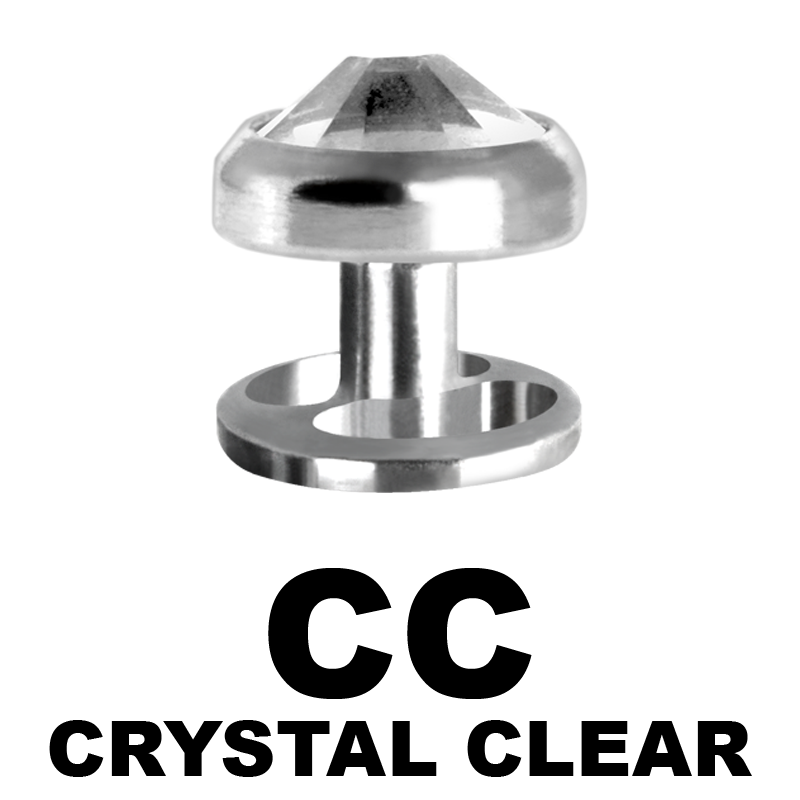 Titanium Microdermal with Removable Jewelled Disc (0.8mm Internally) Microdermal, Skin Diver & Surface Bar