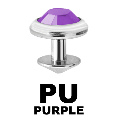 Titanium Jewelled Skin Diver Microdermal, Skin Diver & Surface Bar