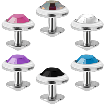 Titanium Jewelled Skin Diver Microdermal, Skin Diver & Surface Bar