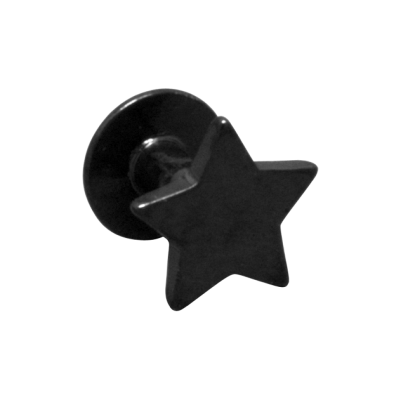 Black Titanium Star Skin Diver Microdermal, Skin Diver & Surface Bar