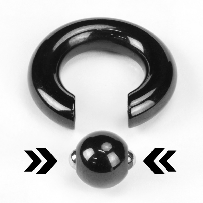 Black Pvd Coated Surgical Steel Spring Closure Ring 