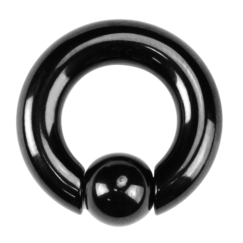 Black Pvd Coated Surgical Steel Spring Closure Ring 