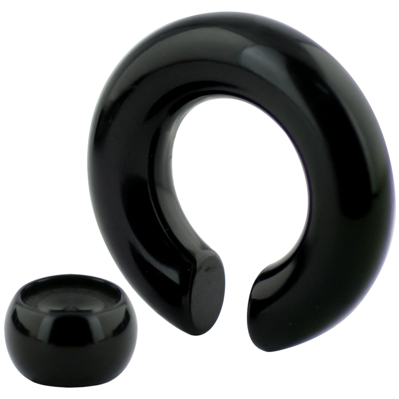 Darkside Acrylic Ball Closure Ring Orecchio