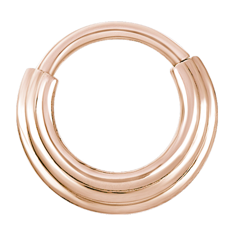 Rose Steel Hinged Ring 3 Rings Concave Shape Setto