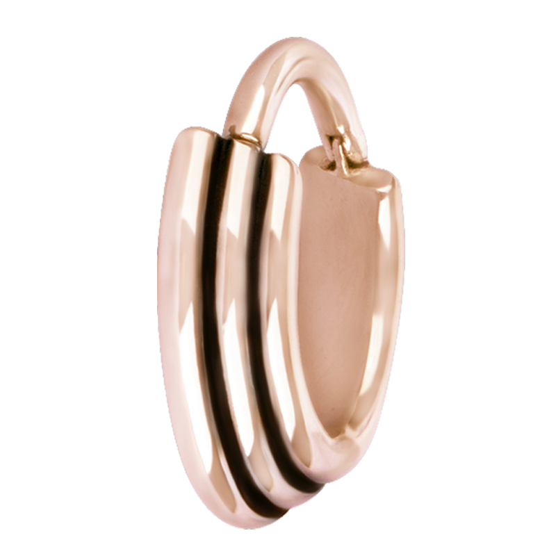 Rose Steel Hinged Ring 3 Rings Concave Shape Setto