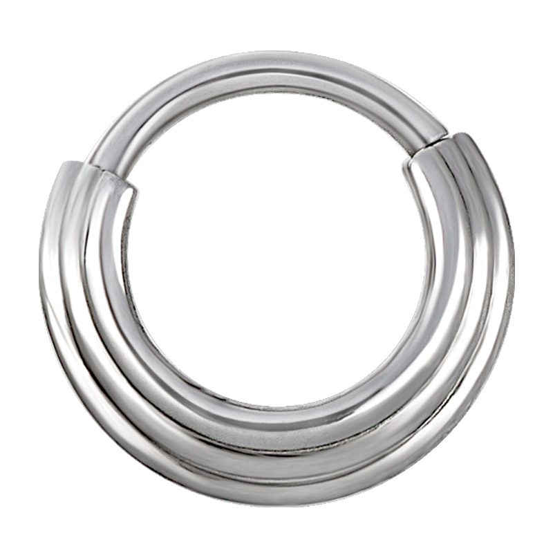 Steel Hinged Ring 3 Rings Concave Shape Setto