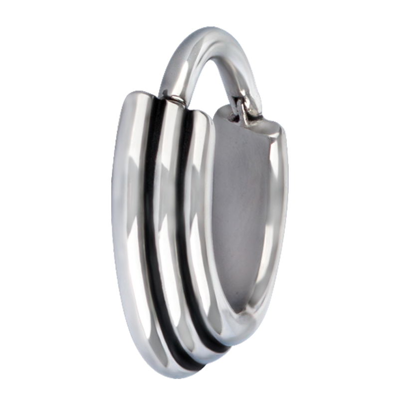 Steel Hinged Ring 3 Rings Concave Shape Setto