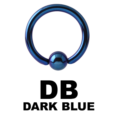 Anodized Titanium Ball Closure Ring Orecchio