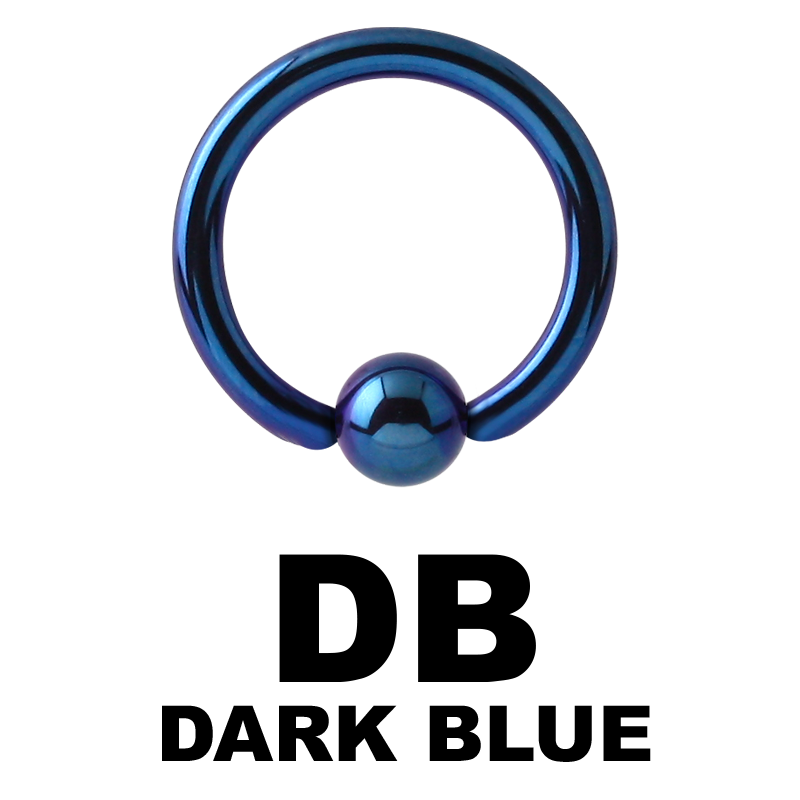 Anodized Titanium Ball Closure Ring Orecchio
