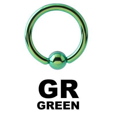 Anodized Titanium Ball Closure Ring Orecchio