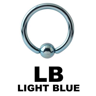 Anodized Titanium Ball Closure Ring Orecchio