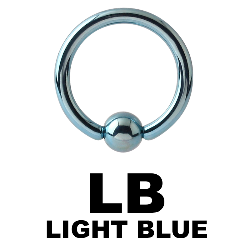 Anodized Titanium Ball Closure Ring Orecchio