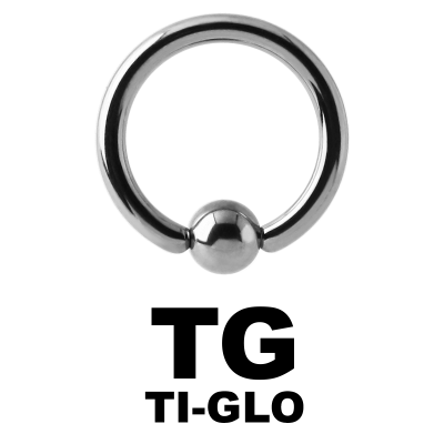 Anodized Titanium Ball Closure Ring Orecchio