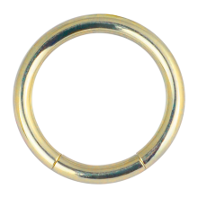 Zircon Gold PVD Titanium Smooth Segment Ring