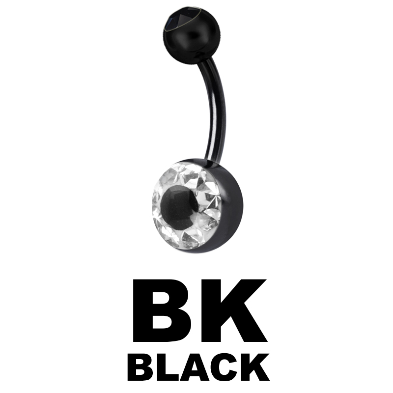 Crystal Line Black Double Bananabell Ombelico