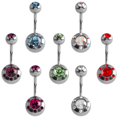 Ufo Multi Jewelled Bananabell 6\10 Balls Ombelico