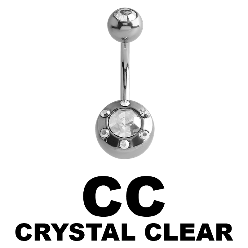 Ufo Multi Jewelled Bananabell 5\8 Balls Ombelico