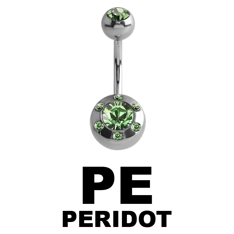 Ufo Multi Jewelled Bananabell 5\8 Balls Ombelico